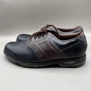 FootJoy Mens Size 12M Black & Brown Soft Spikes Golf Shoes 45575